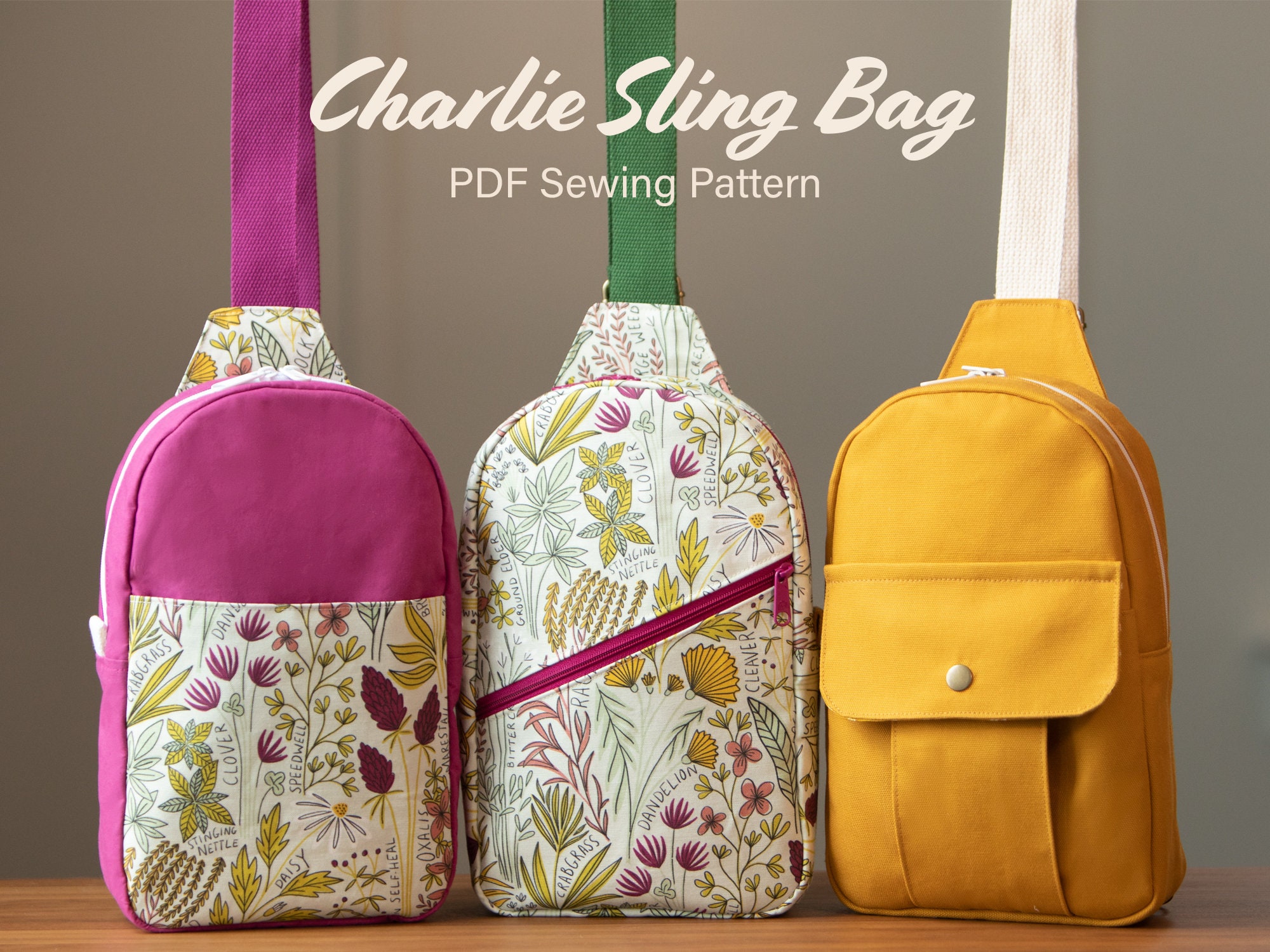 Zip and Flip Shoulder Sling Purse Pattern