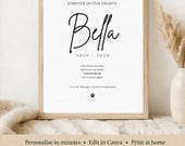 White Dog Memorial Printable | Pet Sympathy Gift | Editable Canva Template | Classic Memorial Print