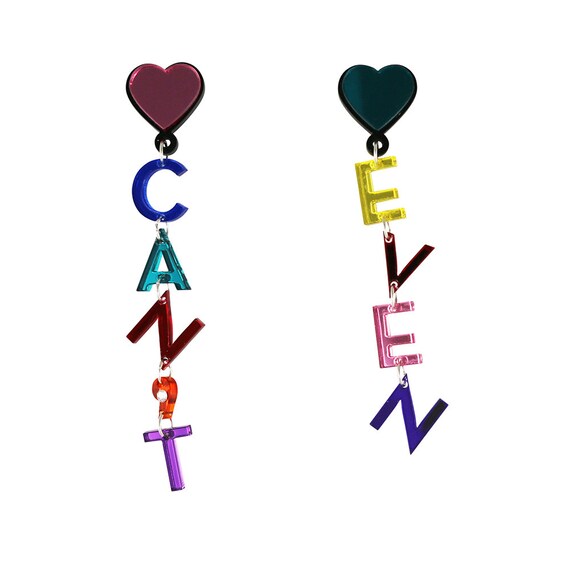 Custom 2024 word earrings