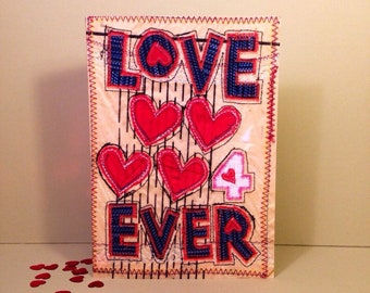 LIEFDE - Love For Ever - Love 4 Ever - Verjaardagskaart - Bruiloftskaart - Verlovingskaart - Verjaardagskaart - Valentijnsdag - Wenskaart