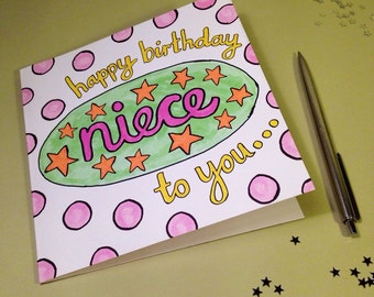 Niece - 'Happy Birthday To You, Niece' - Birthday Card