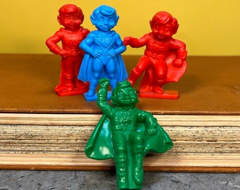 1980er-Jahre-Müslispielzeug – Einzelfiguren – Kellogg's Rice Crispies – Snap – Crackle – Pop – buntes Plastikspielzeug – Sammlerstücke – Vintage