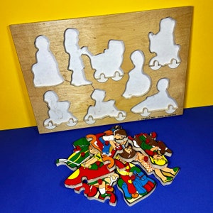 Simplex Toys Steckpuzzle Tastspielzeug Bunt Holzstücke Vintage Spielzeug Lernspiel Made In Holland Bild 4