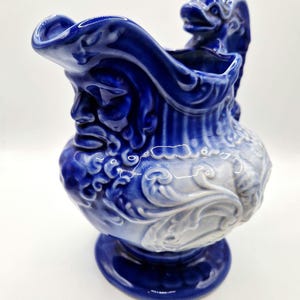 Neptune Jug: Blue & White Nautical Pitcher