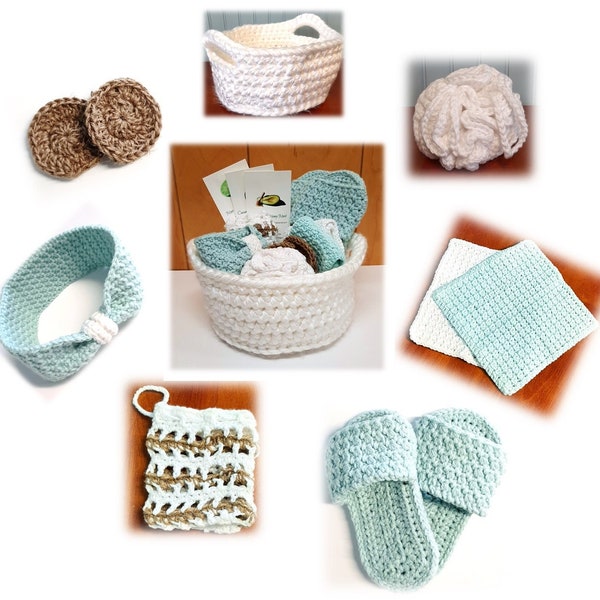 Luxurious Spa Collection crochet pattern, Relaxation, Pamper Gift, Self Care, Downloadable