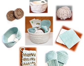 Luxurious Spa Collection crochet pattern, Relaxation, Pamper Gift, Self Care, Downloadable