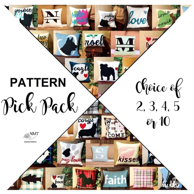 Crochet Pattern Pick Pack Bundles Choice of 2 3 4 5 or image 1