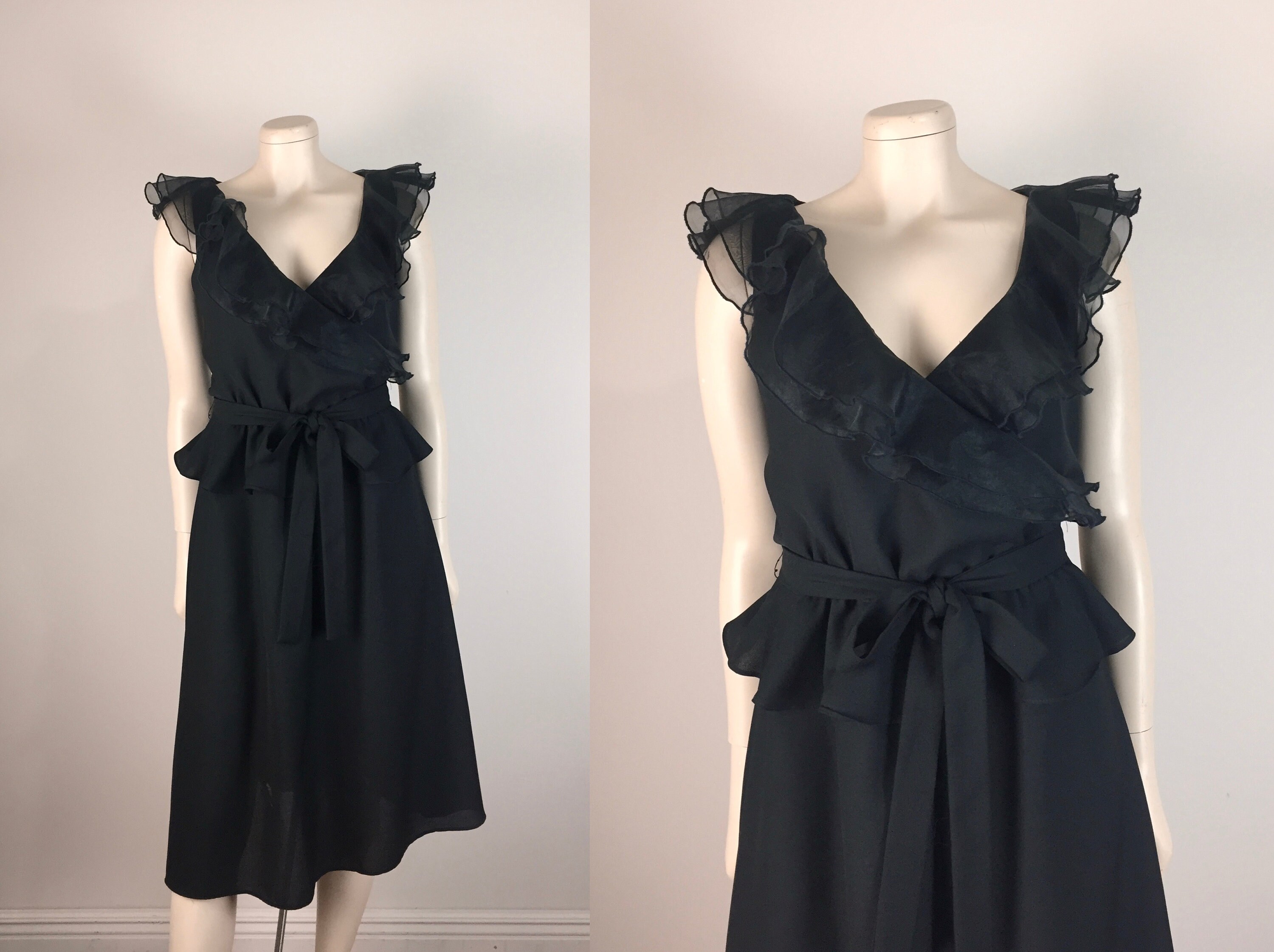 little black dress with ruffles