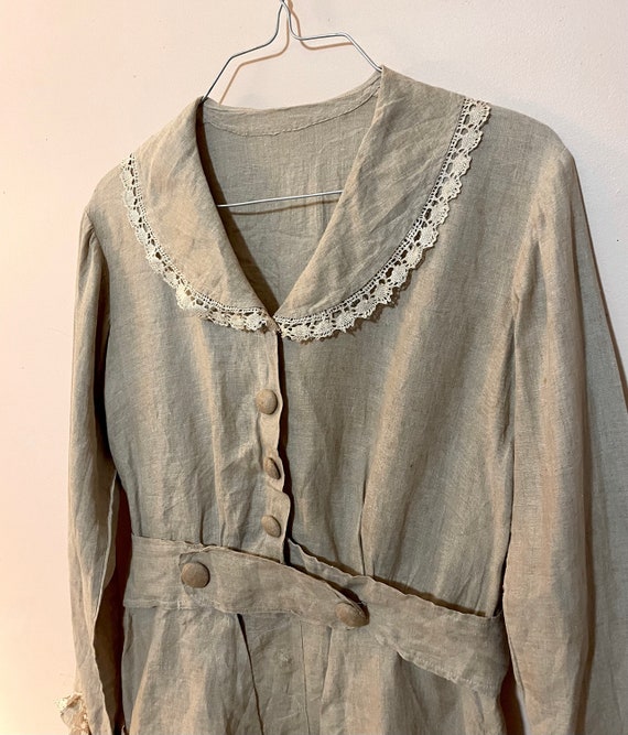 Edwardian Linen Blouse in Natural- 1910s Titanic … - image 4