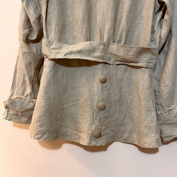 Edwardian Linen Blouse in Natural- 1910s Titanic … - image 7