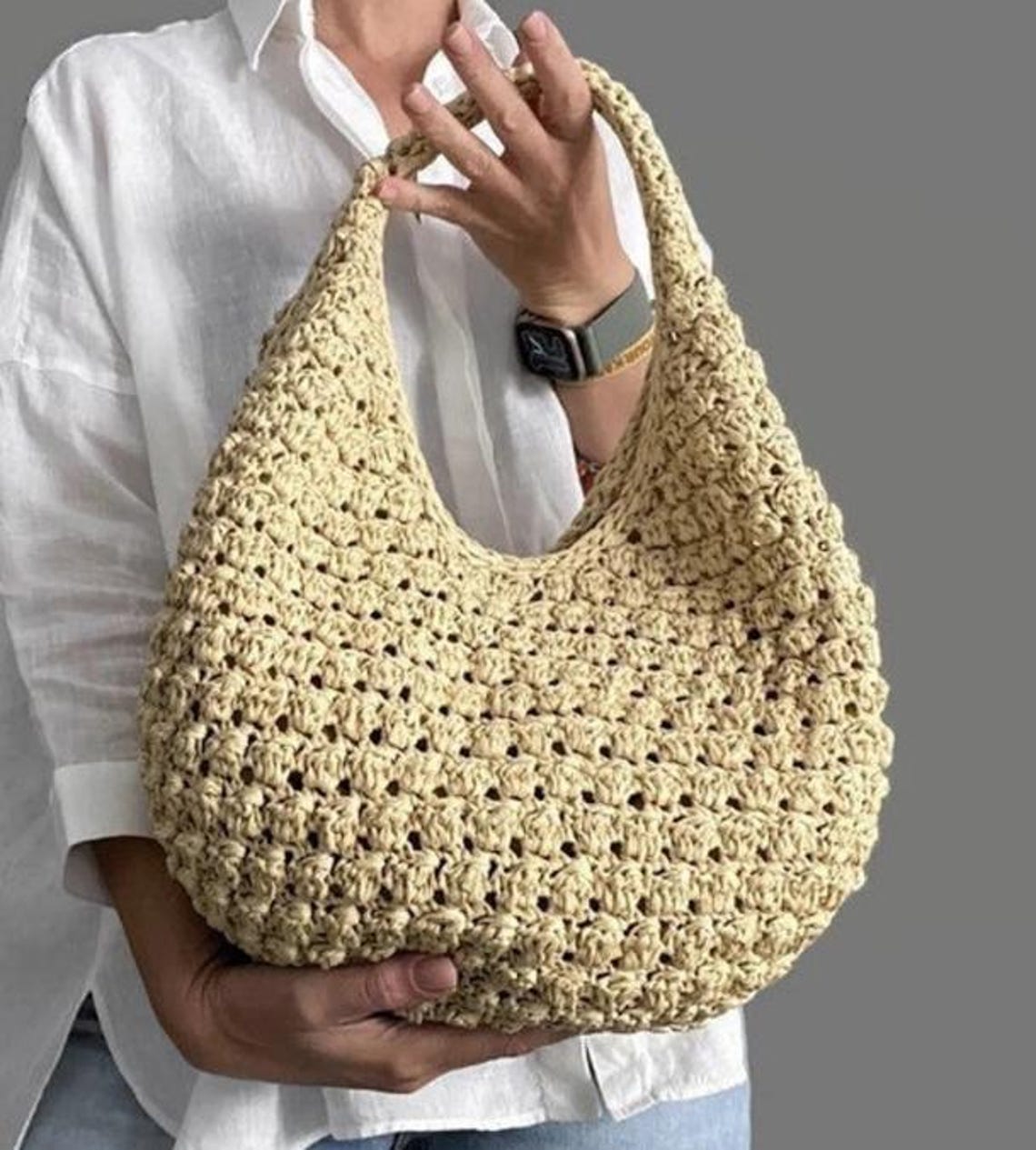 DIY Crochet Tote Bag Pattern Step-by-step Tutorial for Beginners - Etsy
