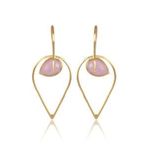 Glass Rose Statement Earrings