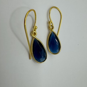 Sapphire Blue Teardrop Earrings
