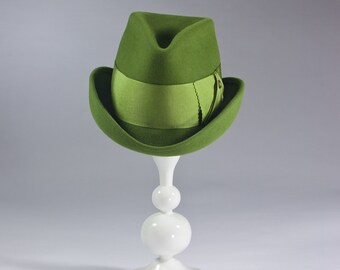 Mod Style ‘Drake’ Fedora Hat in Apple Green