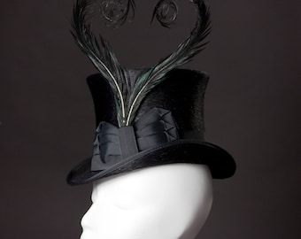 Black ‘Viola’ Mini Top Hat