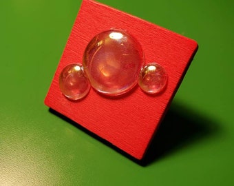 Bubble Board adjustable statement ring - made from repurposed materials