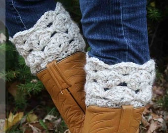 Sea Shell Boot Cuffs Crochet Pattern, Easy Boot Liner DIY