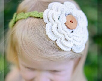 Irish Rose Crochet Flower Headband Pattern,Easy DIY Tutorial