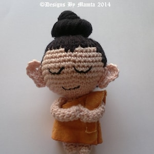 Gehaakt amigurumi-patroon babyboeddha, Siddhartha Gautama DIY