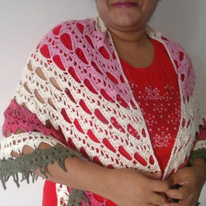 Sahasrara Shawl Crochet Pattern, Mandala Semi Circle Wrap