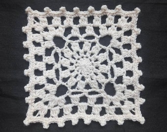 Chamomile Square Crochet Pattern | Afghan Square | Unique Classic Home Decor |