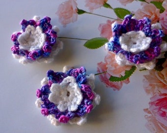 A Million Lotuses Crochet Flower Pattern, DIY Lily Applique