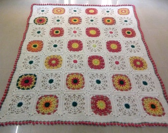 Garden Of Marigolds Crochet Bedspread Pattern, DIY Bedcover