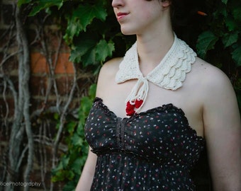 Romantic Heart Ruffles Collar Crochet Pattern, DIY Necklace
