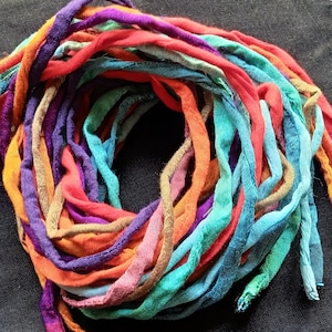 10 Jewelry Cords, Handmade Fabric String, Spaghetti Rope