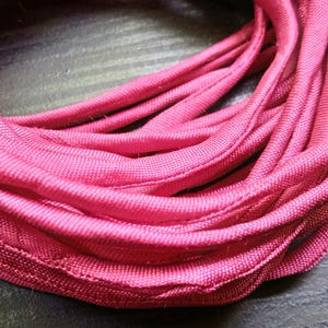 Natural Mulberry Silk Cord, Silk Tube Cord, Bias String Rope