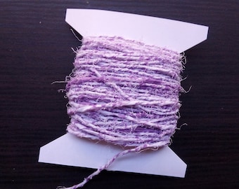 Lilac White Fabric Twine Cord, Scrap Fabric Twine, Recycled Fabric Yarn, Cotton Rag Rope Twist Fabric Rope, Fabric Rope, Fabric Twine, Cord