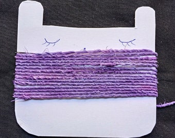 1mm Hand Dyed Lavender Purple Muslin Fabric Twine, Cotton Rag Twine, Twisted Fabric Cord, Fabric Rope, Fabric String, Fabric Tattered Rope