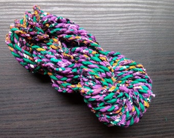 Fabric Twine, Hand Twisted Rope, Boho Yarn, Rag Rope, Handmade Yarn, Cotton Fabric String, Twine,  Colorful Fabric Yarn, Cotton Twine, Rope