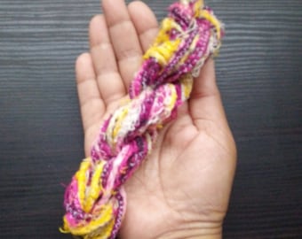 Decorative Rope, Holiday Decoration, Hemmed Fabric Rope, Multi Colored Twine, Homemade Cord, Jewelry Cord, Handmade Fabric Cord,Textile Rope