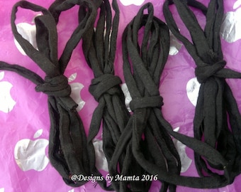 Black Polyester Cord For Jewelry, Handmade Fake Silk String, Art Silk Cording, Thick & Thin Cord, Thin Fabric Cord, 5mm Gray Fabric Cord