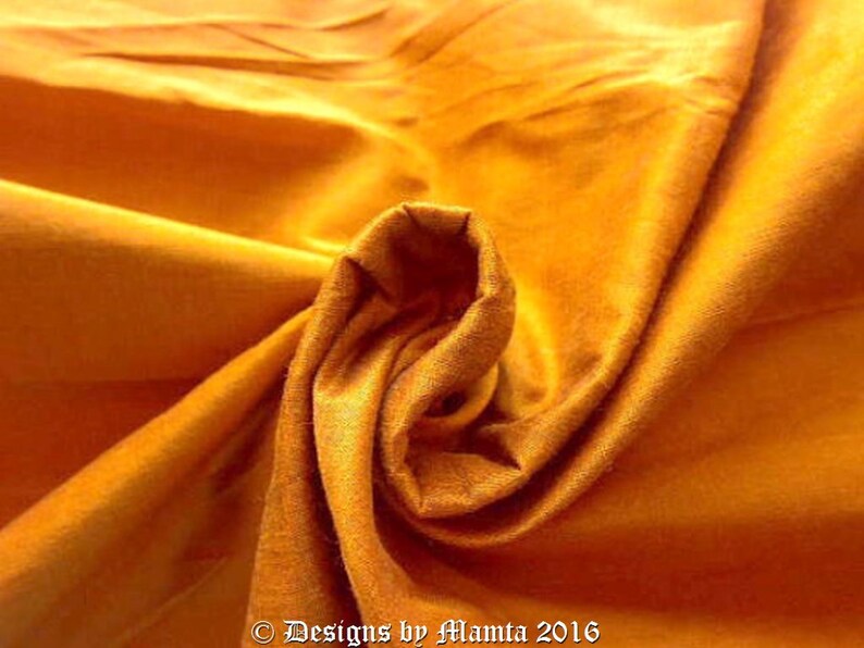 Goldenrod Indian Art Silk Fabric by the Yard Iridescent Gold Etsy