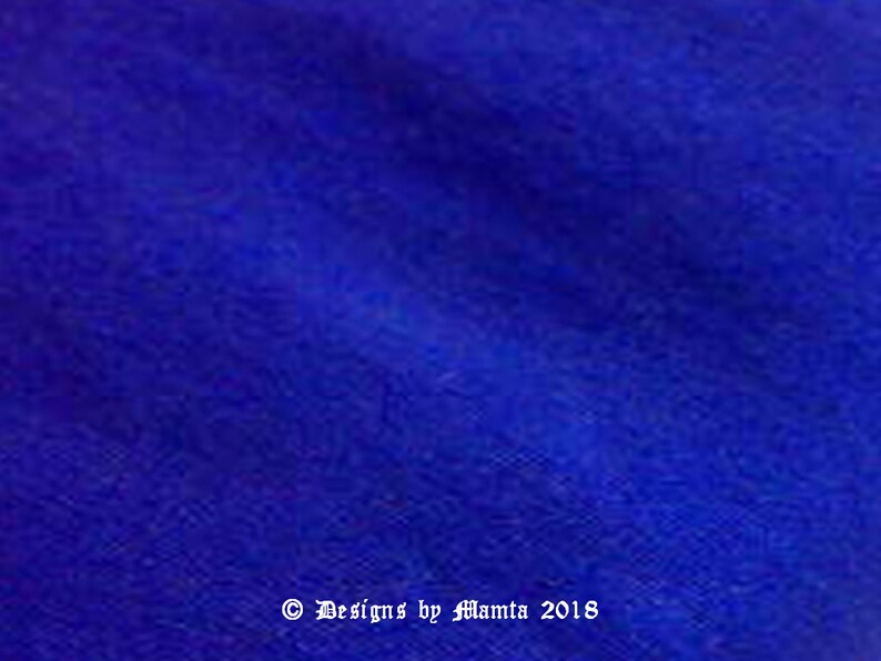 Ultramarine Royal Blue Art Dupioni Silk Fabric Bright Blue Etsy