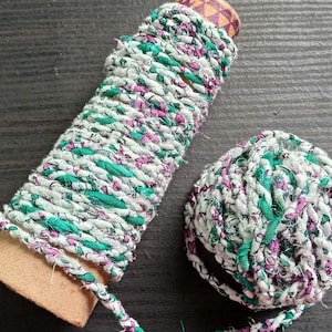 White Fabric Twine, Jewelry Cord, Sustainable Yarn