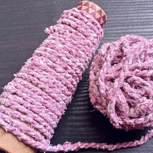 Pastel Fabric Twine, 5mm Cord, Sari Rope, Fabric Art Yarn