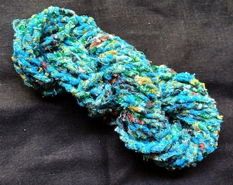 Ikat Fabric Twine Cord, Twist Fabric Rope,  Fabric Rope, Fabric Twine, Scrap Fabric Twine, Colorful Fabric Yarn, Handmade Cotton Rag Rope