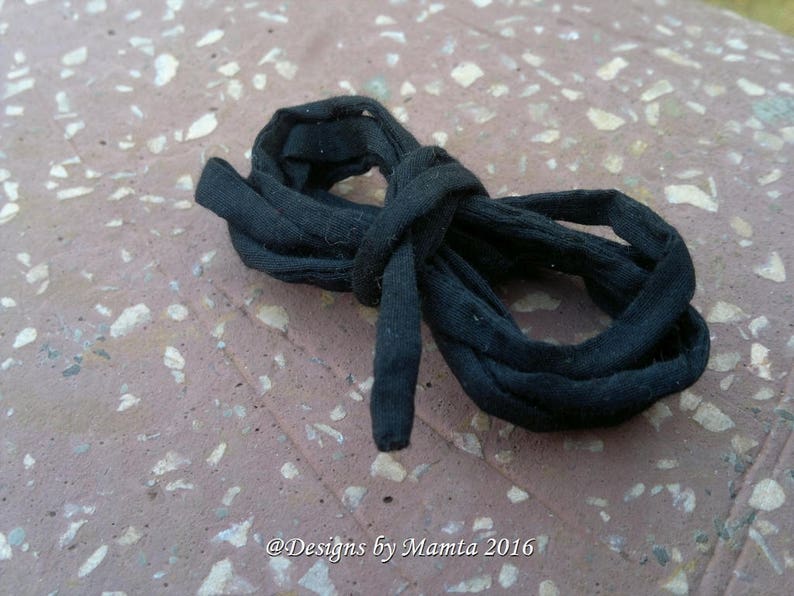 Black Polyester Cord For Jewelry, Handmade Fake Silk String, Art Silk Cording, Thick & Thin Cord, Thin Fabric Cord, 5mm Gray Fabric Cord image 2