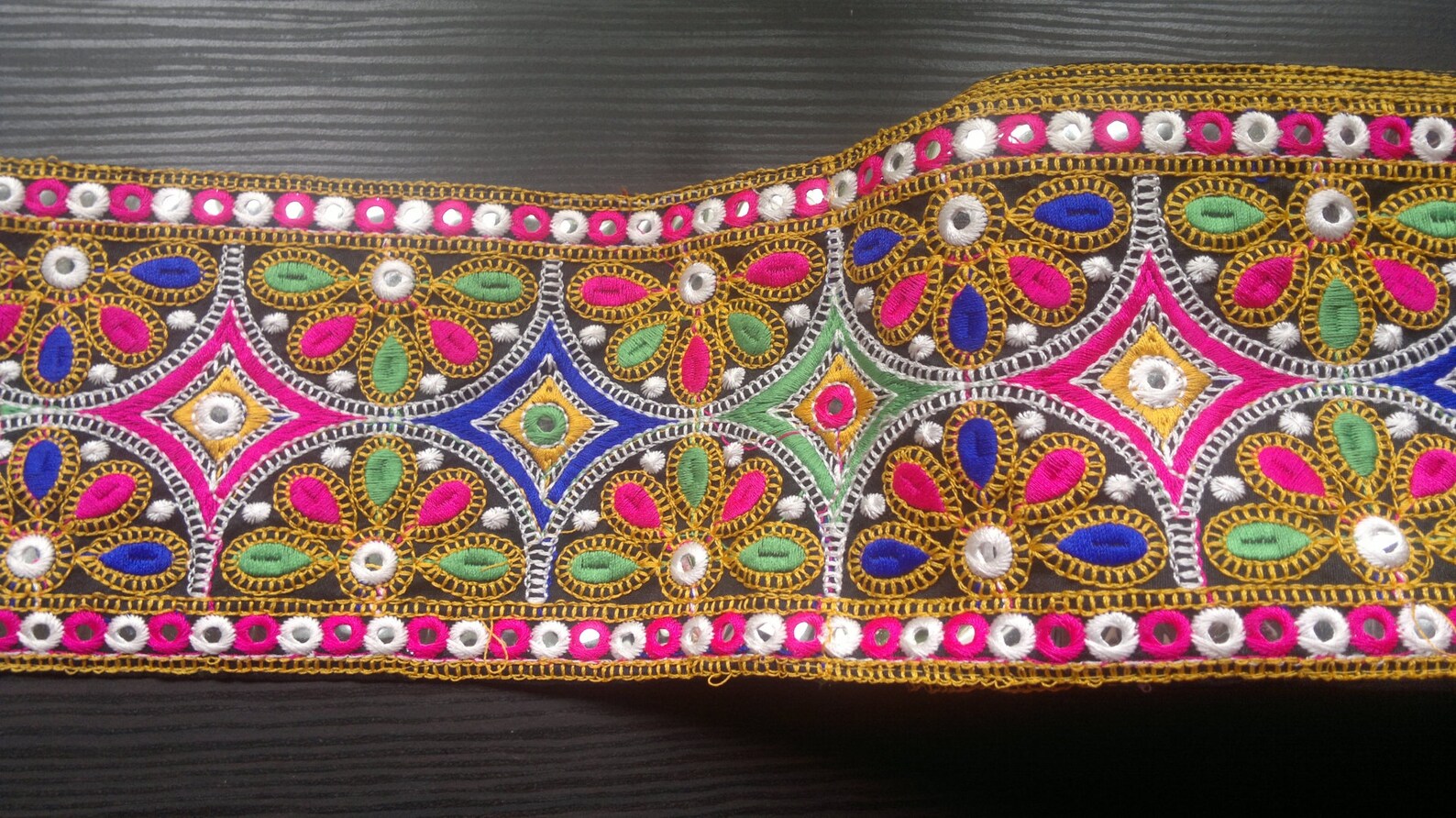 130mm Broad Kutchi Decorative Trim Colorful Trim Boho Trim - Etsy