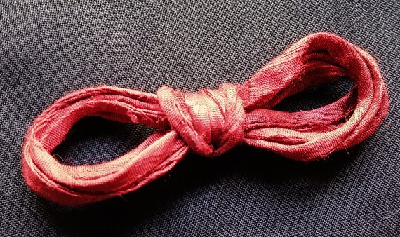 3mm Red Raw Silk Cord for Jewelry Making, Fabric Cording, Silk