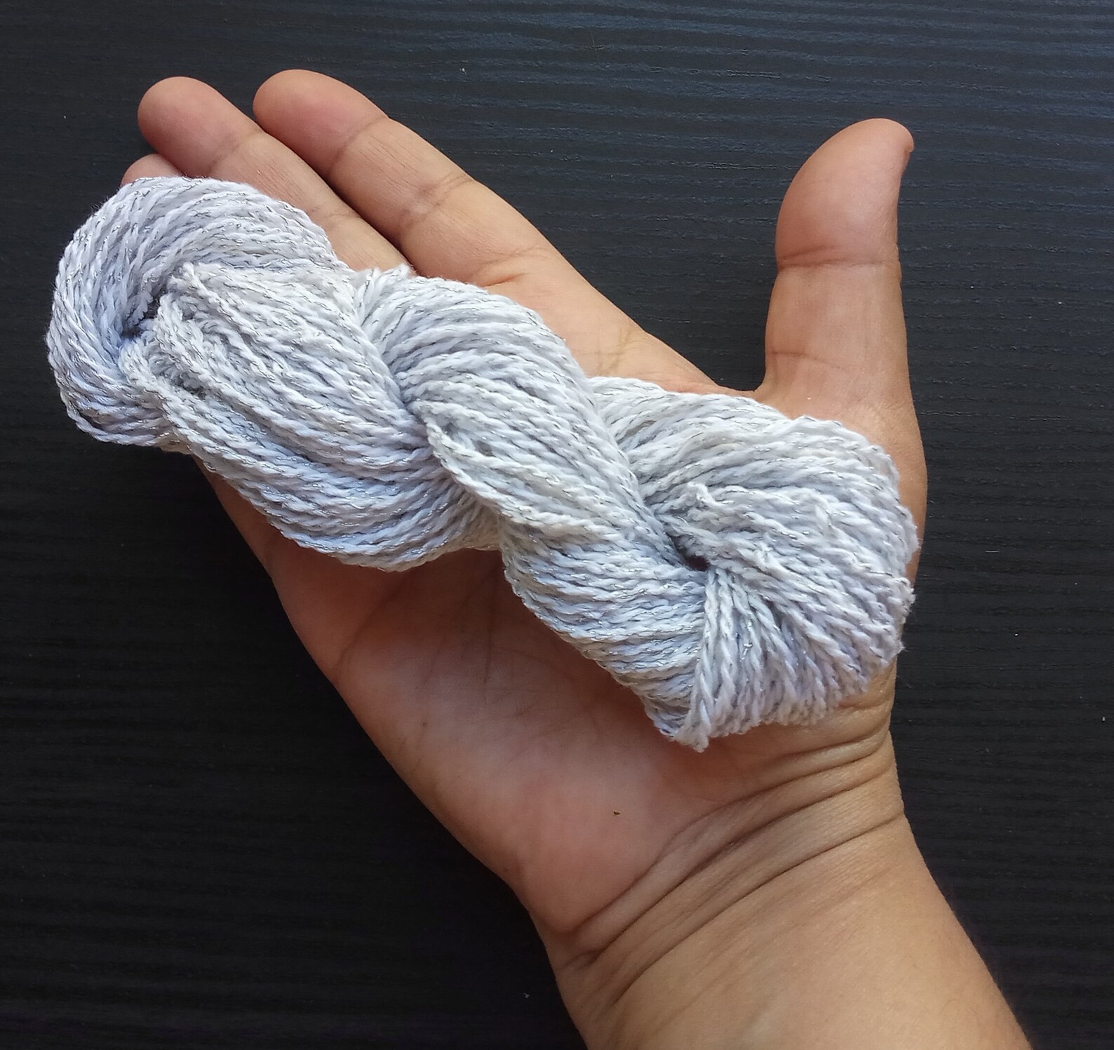 silver cotton yarn