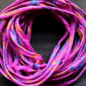 3mm Turquoise Blue Silk Cord, Pure Silk Ribbon, Tribal Fabric Cord, Silk Rope, 3mm Jewelry Cord, Handmade String, Bias String, Silk Twine image 7