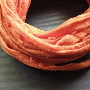 Natural Tussar Silk Cord, Spaghetti Tube String, Bias Rope