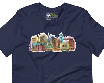 Utica Skyline T-shirt | Utica New York Skyline Souvenir | Utica NY Clothing | Upstate NY Clothing Tee