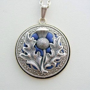 Scottish Jewelry, Victorian Style, Thistle Necklace, Scotland's National Flower, Scottish Gift, Victorian Jewelry