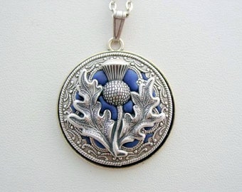 Scottish Jewelry, Victorian Style, Thistle Necklace, Scotland's National Flower, Scottish Gift, Victorian Jewelry