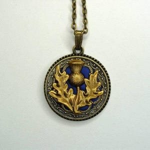 Scottish Jewelry, Victorian Style Necklace, Thistle Necklace, Scotland&#39;s Thistle, National Flower, Scottish Heritage, Victorian Jewelry